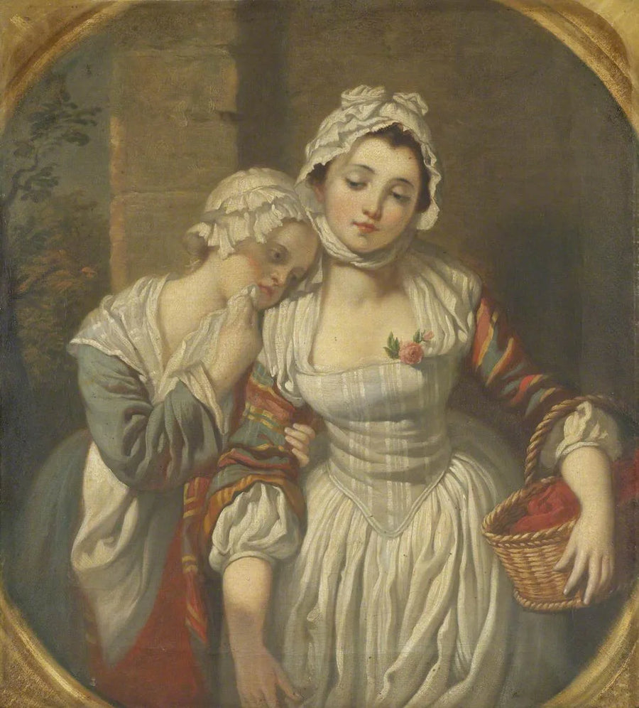 Jonge meisje en haar dienares - Jean-Baptiste Greuze