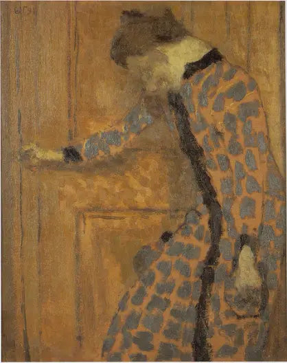 Meisje, hand op de deurklink - Édouard Vuillard