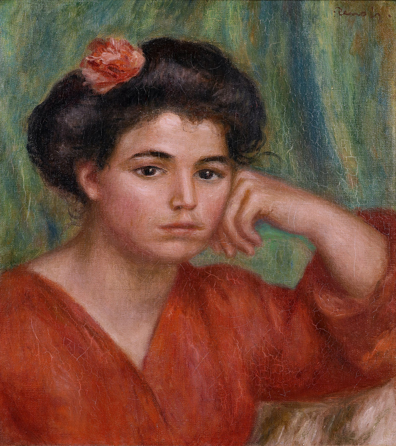 Meisje met de roos - Pierre-Auguste Renoir