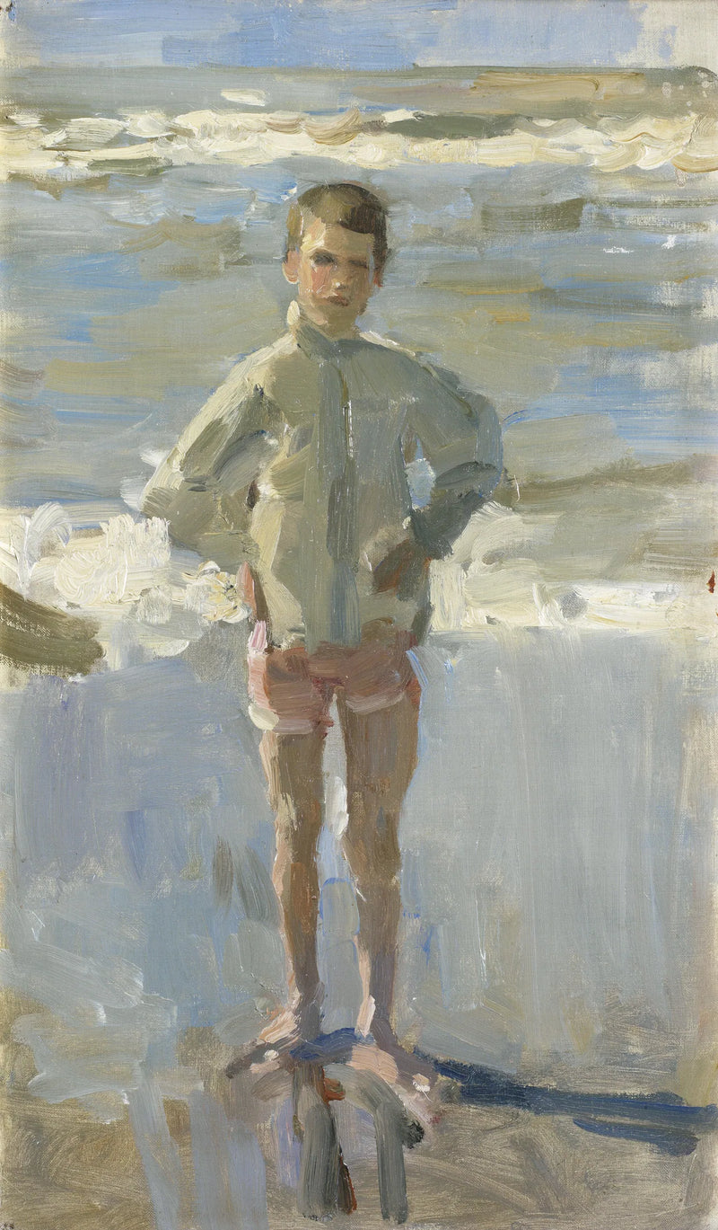 Jongeman op het strand - Isaac Israëls