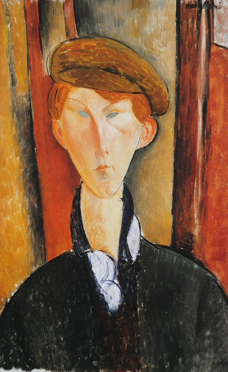 Jongeman met pet - Amedeo Modigliani