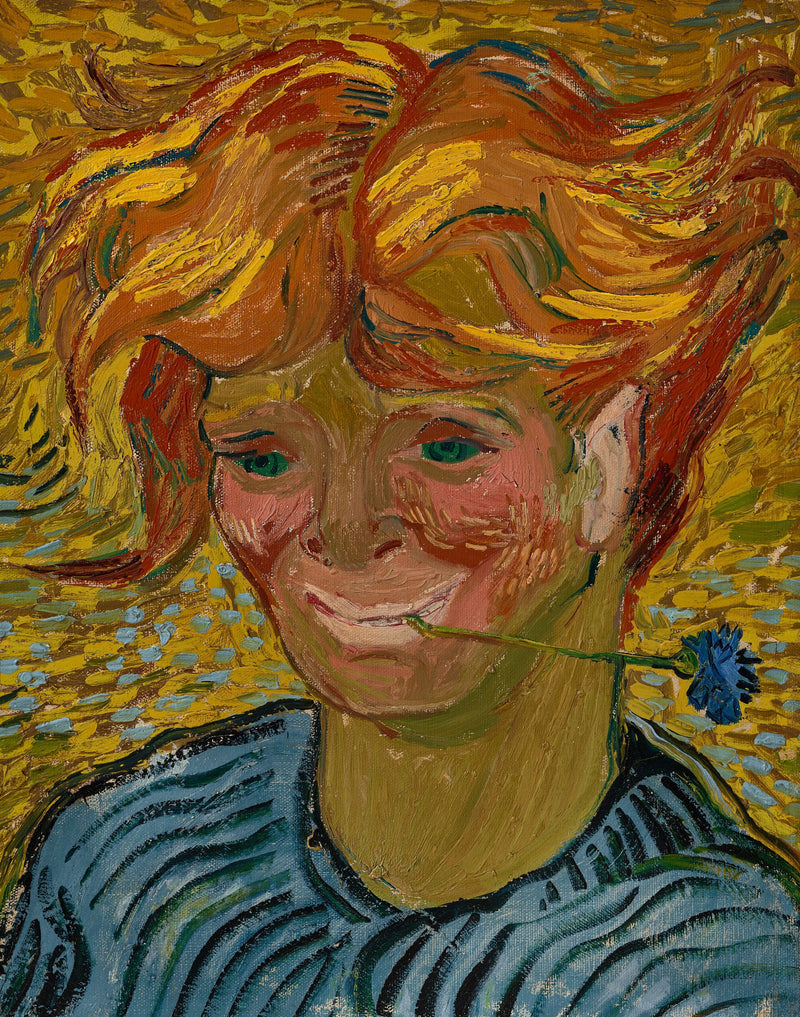 Jonge man met korenbloem - Vincent van Gogh