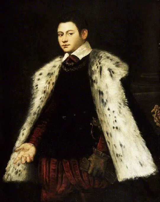 Jonge man met bontjas, 1558 - Jacopo Tintoretto