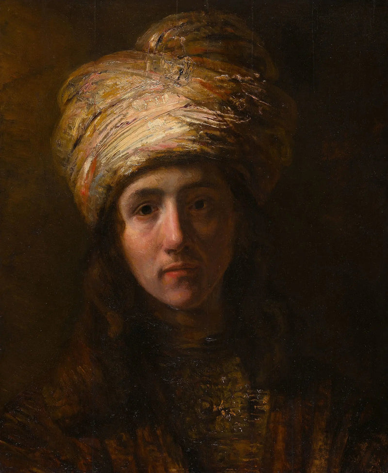 Jonge man met tulband - Rembrandt