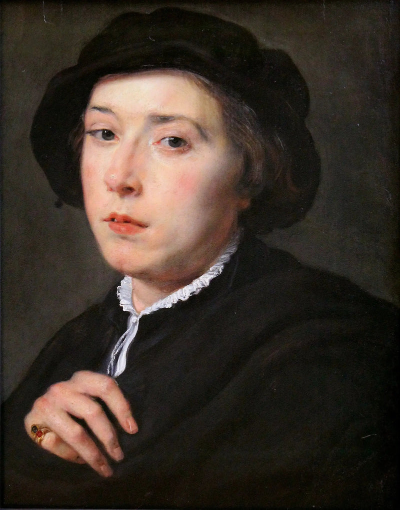 Jonge man met een zwarte hoed - Peter Paul Rubens