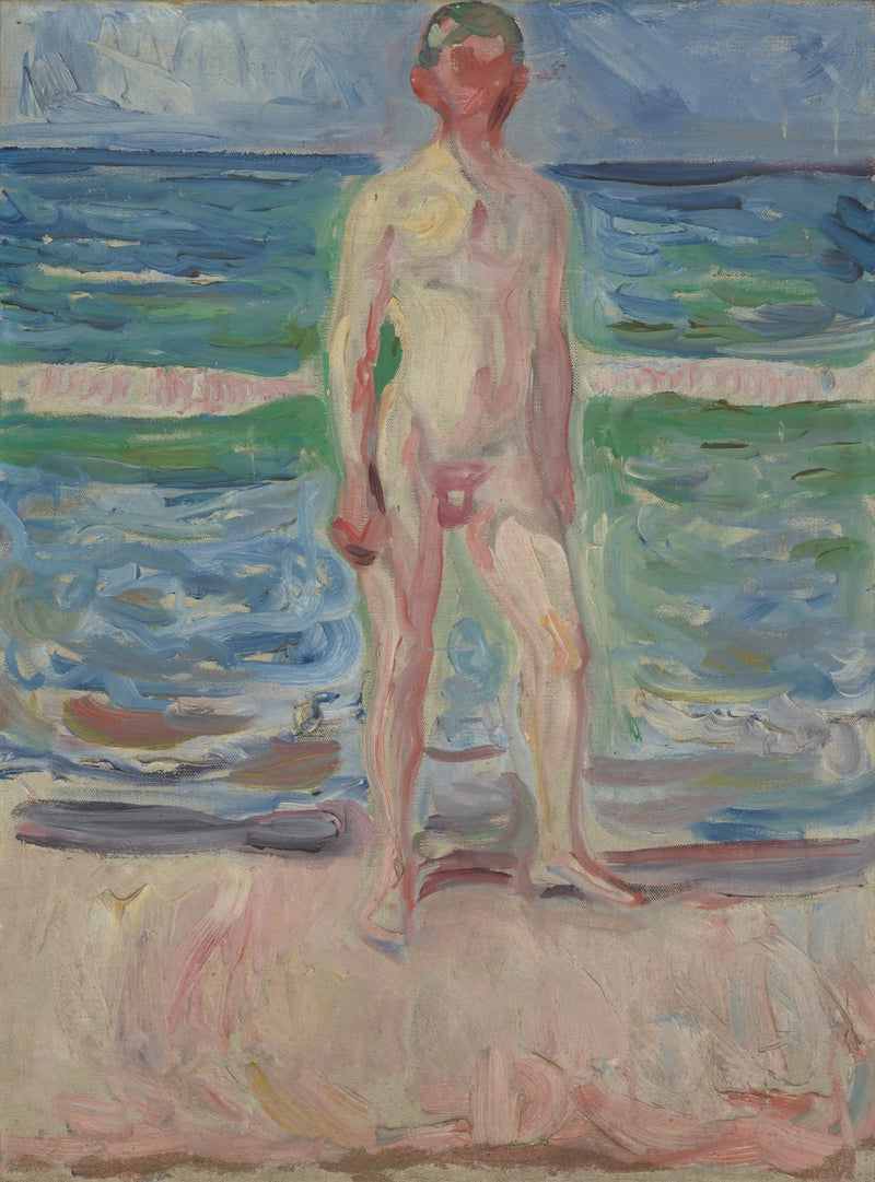 Jonge man op het strand - Edvard Munch