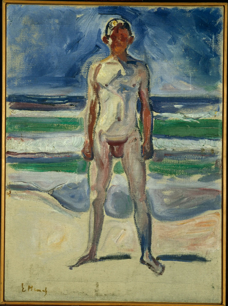 Jonge man op het strand - Edvard Munch