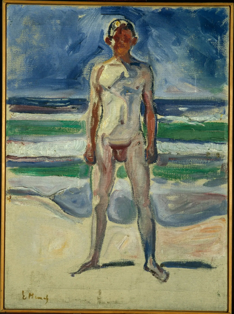 Jonge man op het strand - Edvard Munch