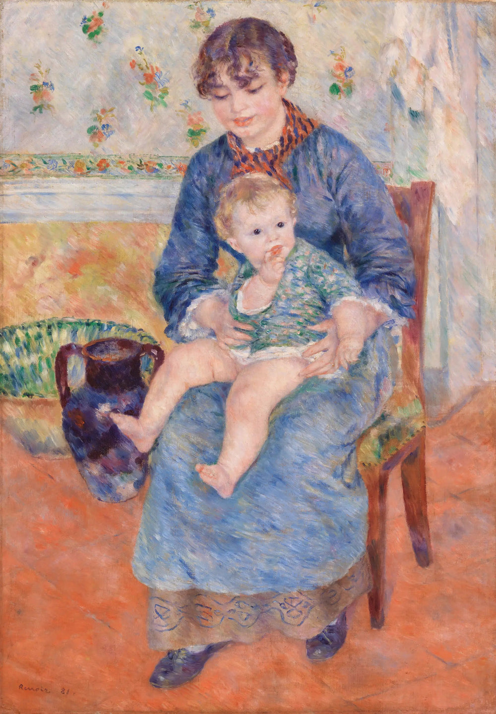 Jeune Mère - Pierre-Auguste Renoir image 1 tableau peint à l’huile sur toile