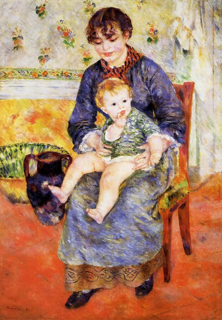 Jonge Moeder - Pierre-Auguste Renoir