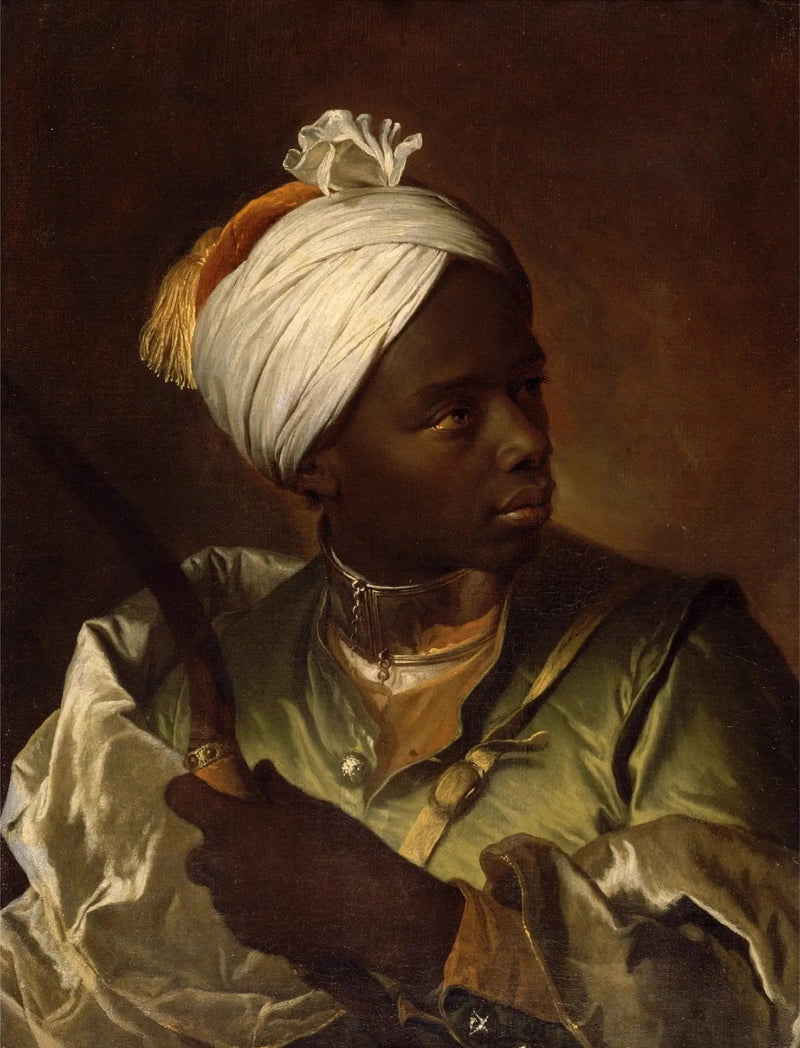 Jonge neger die een boog vasthoudt - Hyacinthe Rigaud