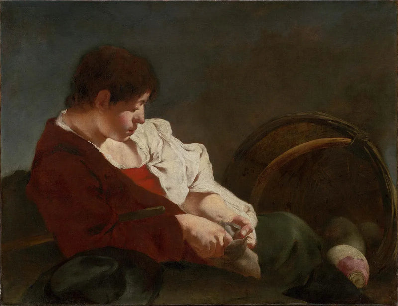 Jonge boer op de markt - Giovanni Battista Piazzetta