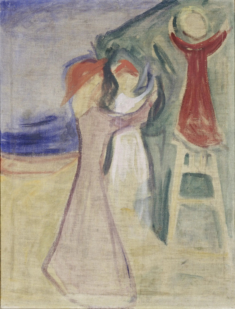Jonge Vrouwen die een vrucht plukken (Frise Reinhardt) - Edvard Munch