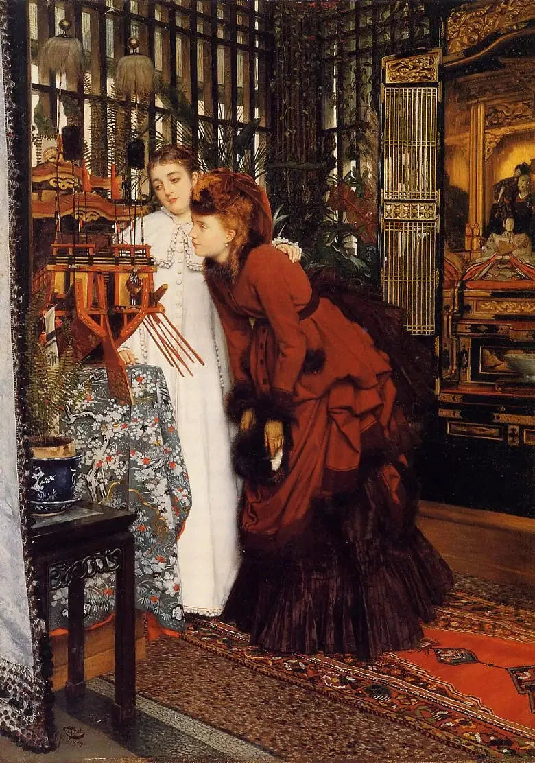Jonge vrouwen die naar Japanse artikelen kijken - James Tissot

Source:
Jeunes femmes regardant des articles japonais - James Tissot