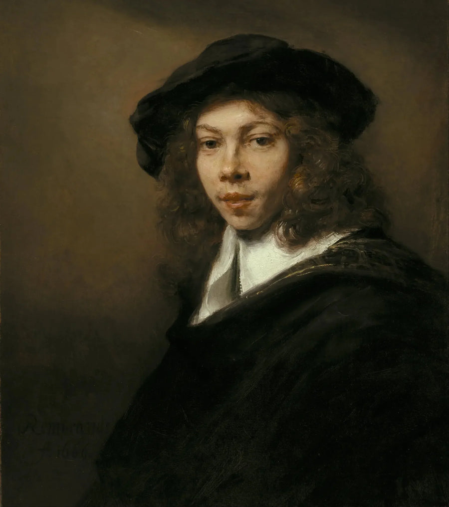 Jeugd met zwarte hoed - Rembrandt