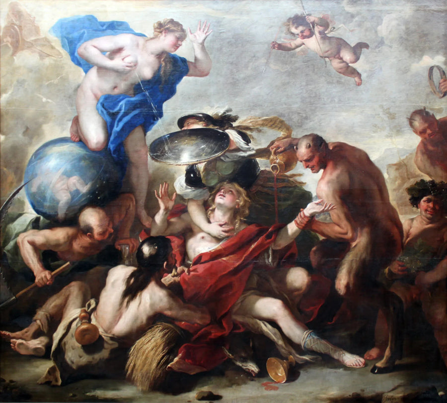 Jeugd verleid door de ondeugden - Luca Giordano