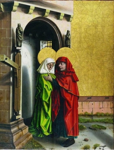 Joachim et Anne à la porte dorée - Konrad Witz - Alpha Reproduction
