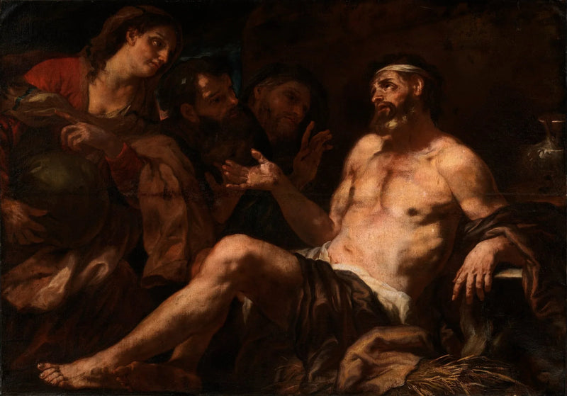 Job en zijn troosters - Luca Giordano