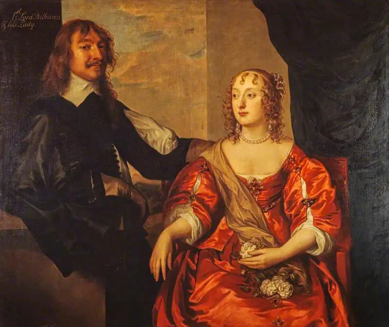 John Hamilton, 1er baron Belhaven, décédé en 1679. Royaliste (avec son épouse, Margaret Hamilton) - Antoine van Dyck