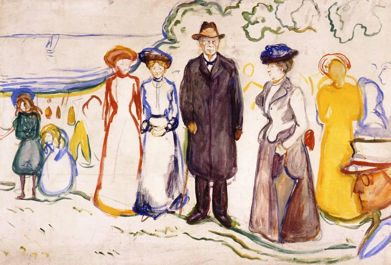 Jonas Lie met zijn gezin - Edvard Munch