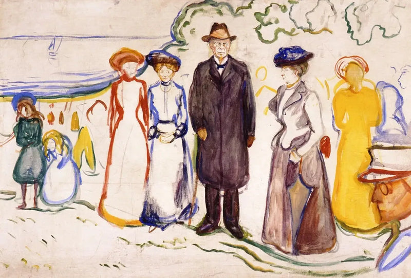 Jonas Lie met zijn gezin - Edvard Munch