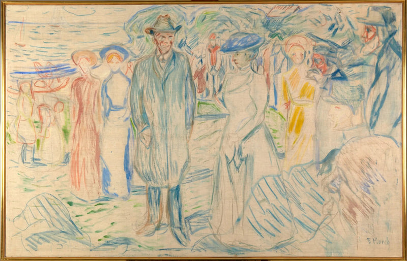 Jonas Lie met zijn gezin - Edvard Munch