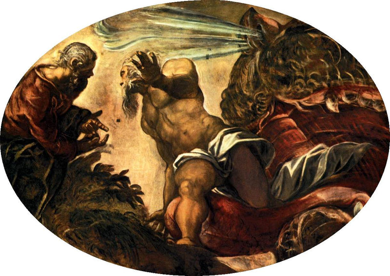 Jonas verlaat de buik van de walvis - Jacopo Tintoretto