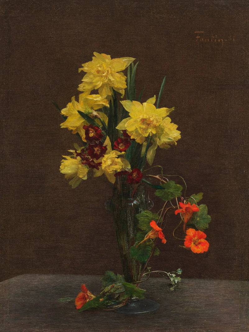 Jonquilles en kapucijner - Henri Fantin-Latour

Source:
Jonquilles et capucines - Henri Fantin-Latour