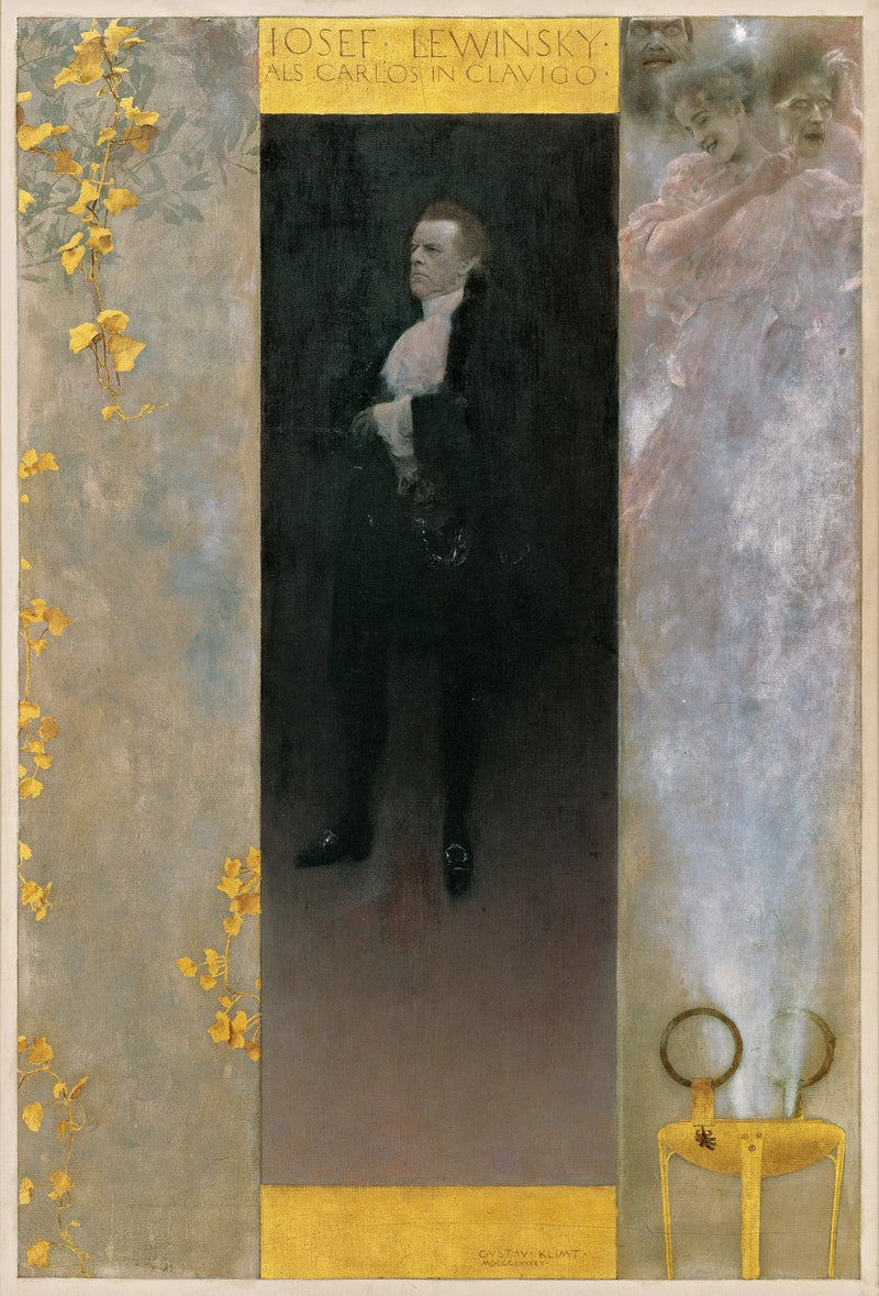 Josef Lewinsky en Carlos in Clavigo - Gustav Klimt