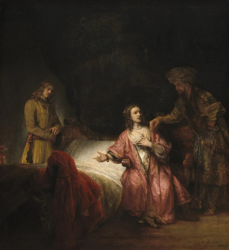 Jozef beschuldigd door de vrouw van Potifar - Rembrandt