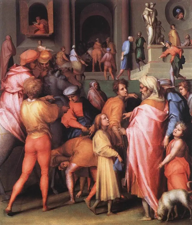 Jozef verkocht aan Potifar - Pontormo