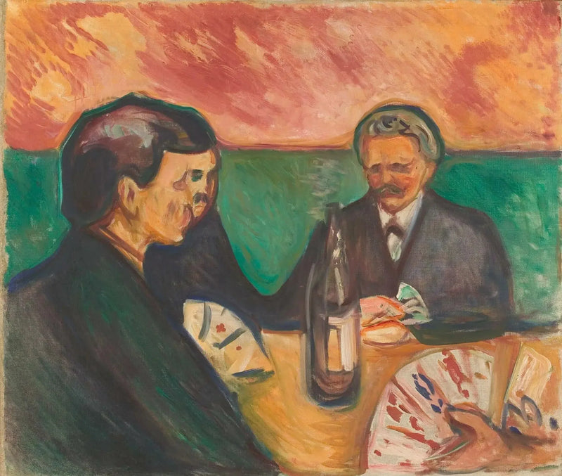 Kaartspelers in Elgersburg - Edvard Munch