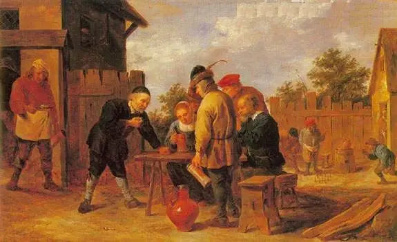 Dobbel- en kegelaars in een herberg - David Teniers de Jonge

Source:
Joueurs de dés et de quilles dans une auberge - David Teniers le Jeune