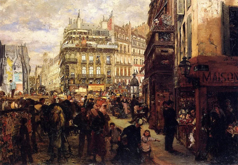 Wekelijkse dag in Parijs - Adolph von Menzel
