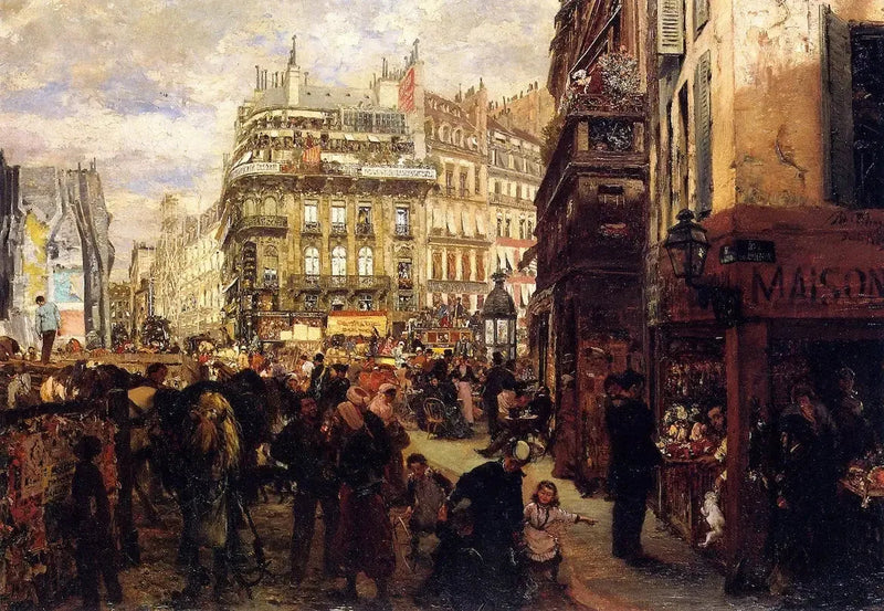 Wekelijkse dag in Parijs - Adolph von Menzel