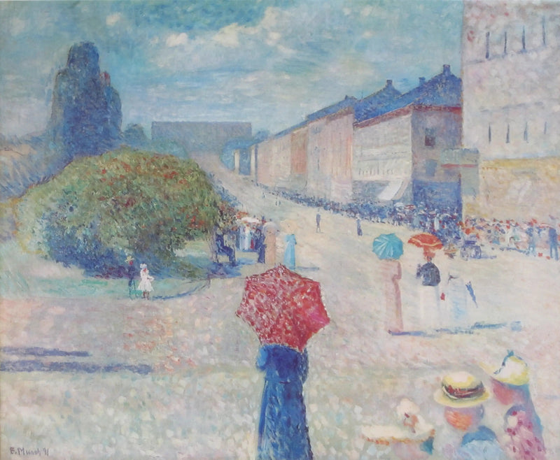Lente dag op Karl Johan - Edvard Munch