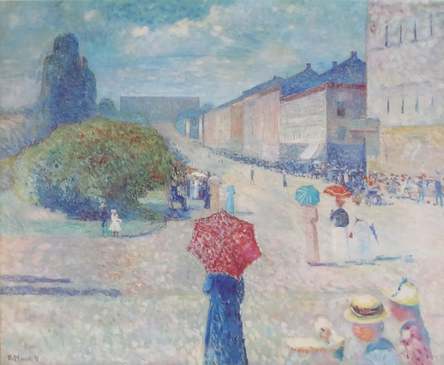 Lente dag op Karl Johan - Edvard Munch