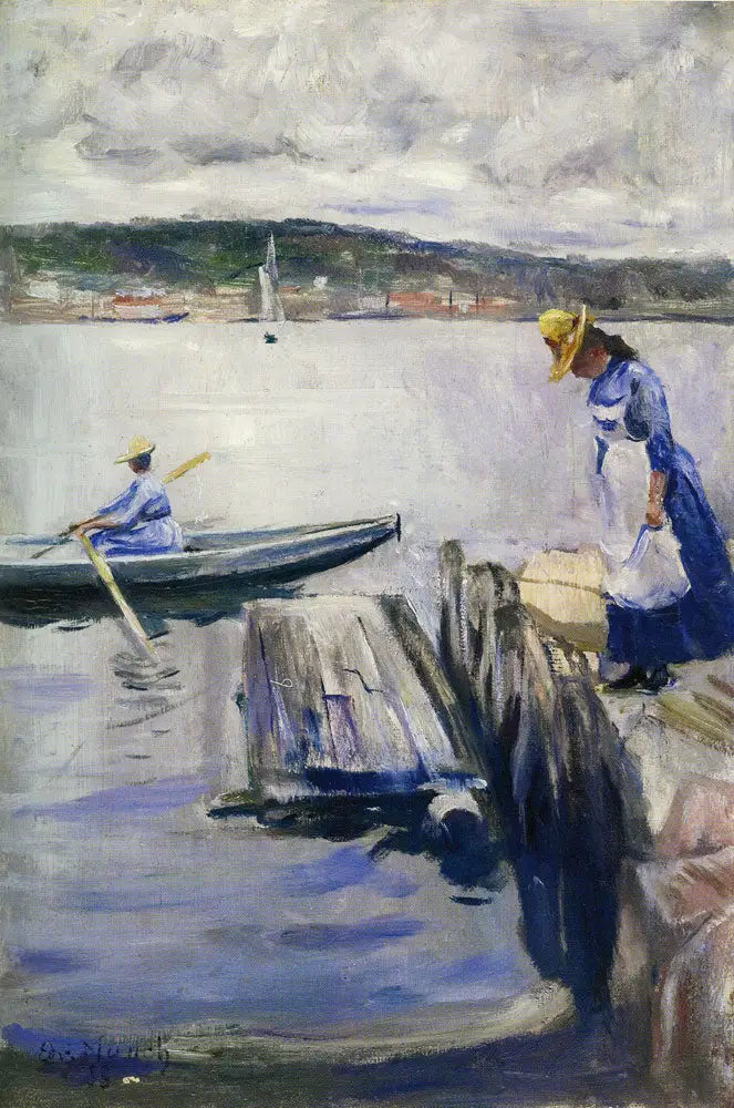 Zomerdag aan de kade - Edvard Munch