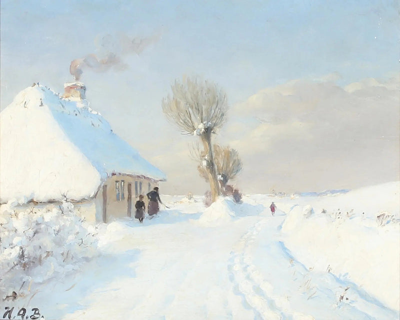 Zonnige winterdag met moeder en kind voor een chalet. - H. A. Brendekilde

Source:
Journée d'hiver ensoleillée avec mère et enfant devant un chalet. - H. A. Brendekilde
