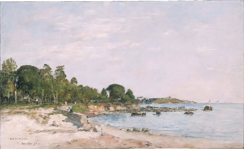 Juan-les-Pins, de baai en de oever - Eugène Boudin