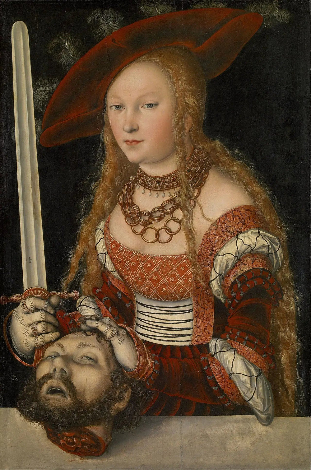 Judith avec la tête d'Holopherne - Lucas Cranach the Elder image 1 copie de tableau peinte à la main