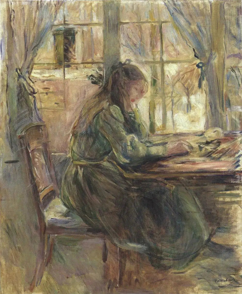 Julie aan tafel - Berthe Morisot
