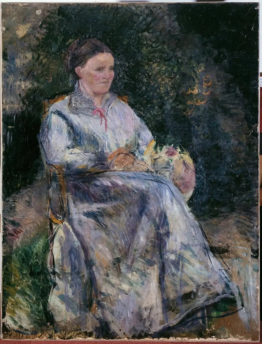 Julie Pissarro in de tuin - Camille Pissarro