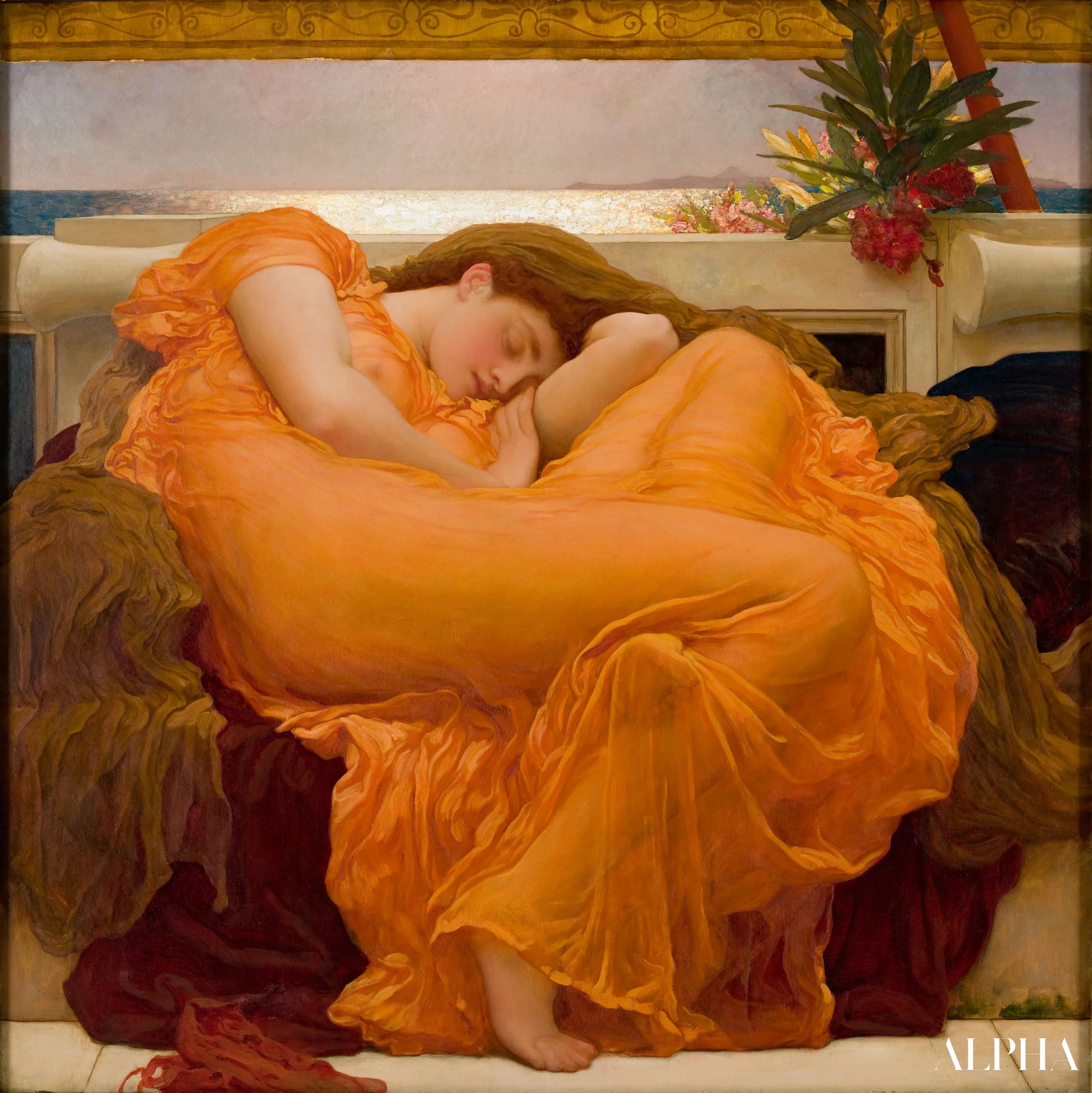 Juni flamboyant - Frederic Leighton - Reproducties van schilderijen en hoogwaardige schilderkunst