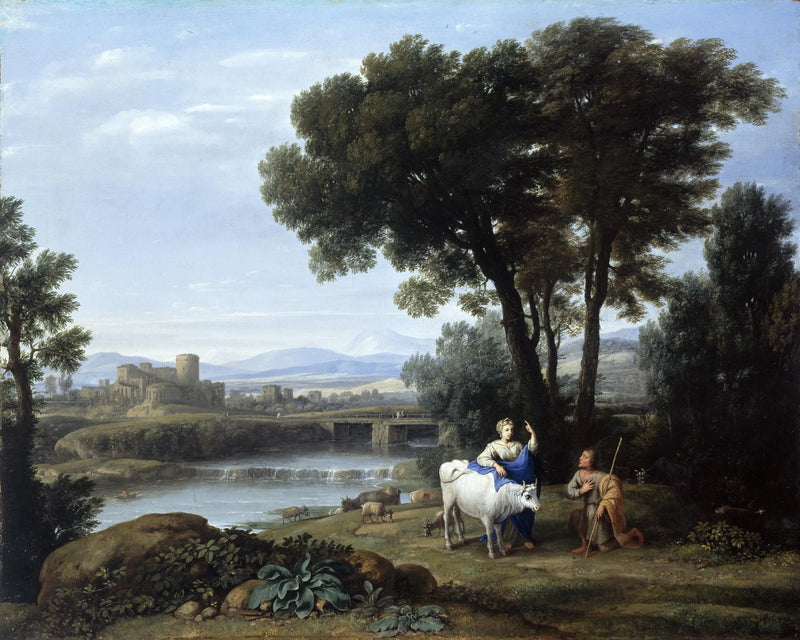 Junon vertrouwt Io toe aan de zorg van Argus - Claude Lorrain
