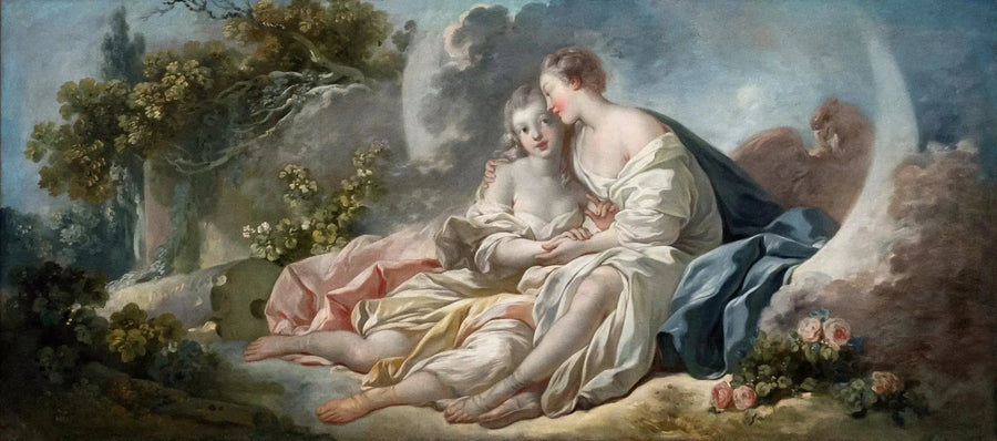 Jupiter onder de gelaatstrekken van Diana, verleidelijk Callisto - Jean-Honoré Fragonard