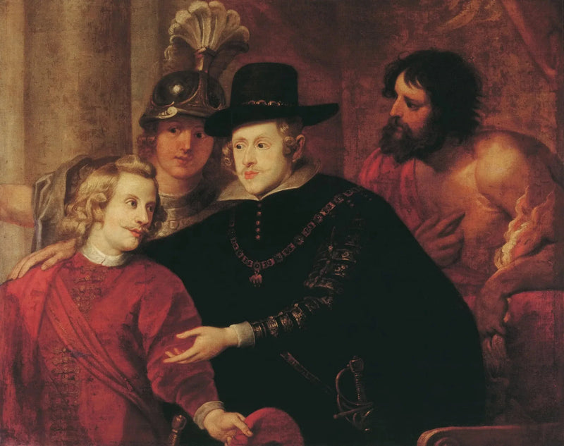 Kardinaal Infant Ferdinand neemt afscheid van zijn broer koning Filips IV - Peter Paul Rubens