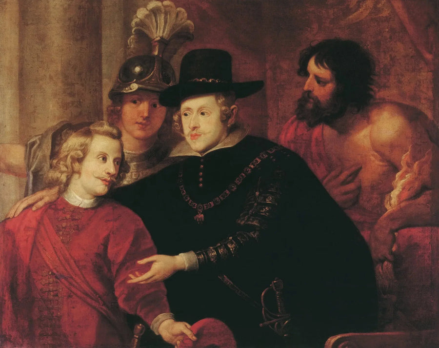 Kardinaal Infant Ferdinand neemt afscheid van zijn broer koning Filips IV - Peter Paul Rubens