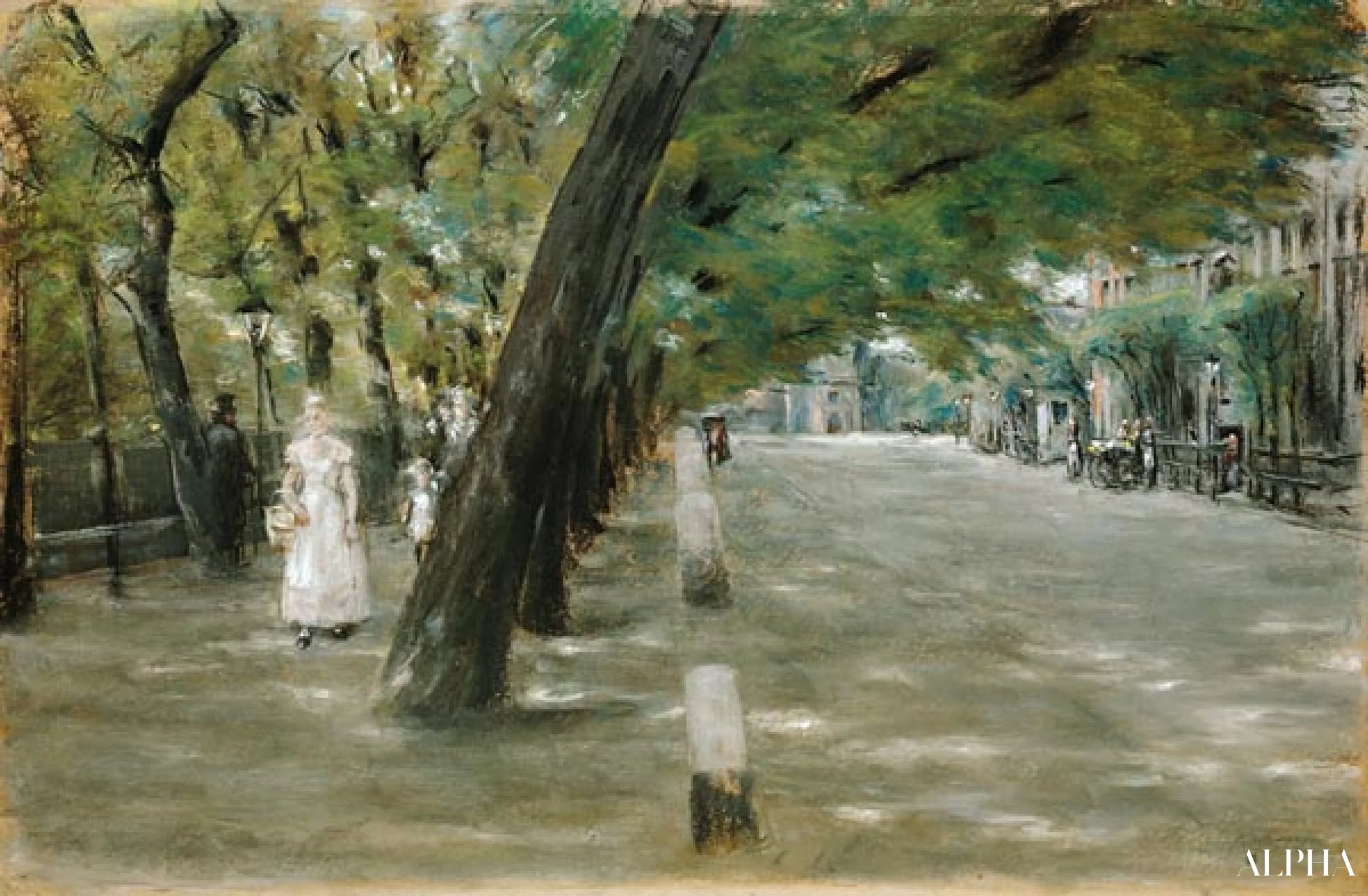 Kirchenallee in St. Georg, Hamburg - Max Liebermann - Reproducties van schilderijen en hoogwaardige schilderijen