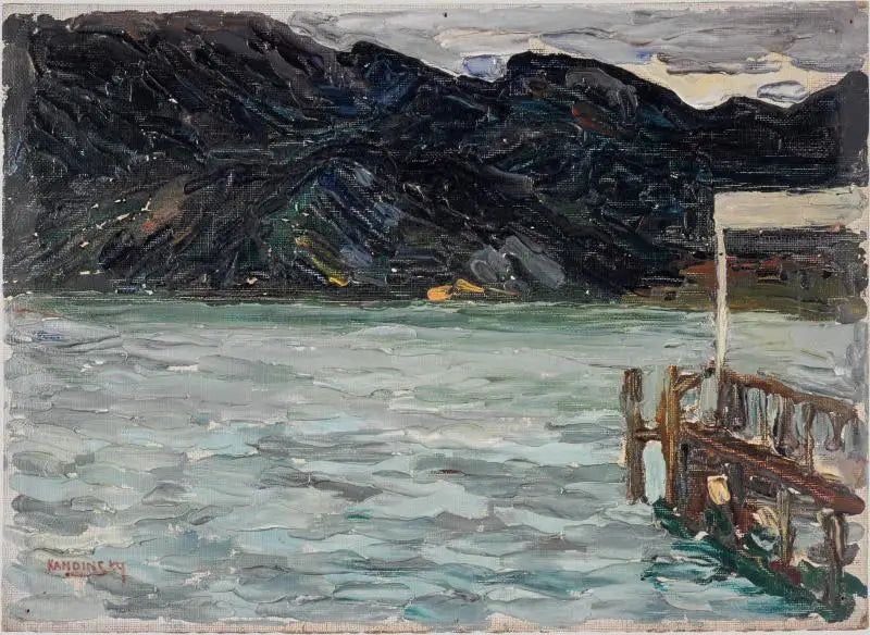 Kochel, meer en brug I - Vassily Kandinsky